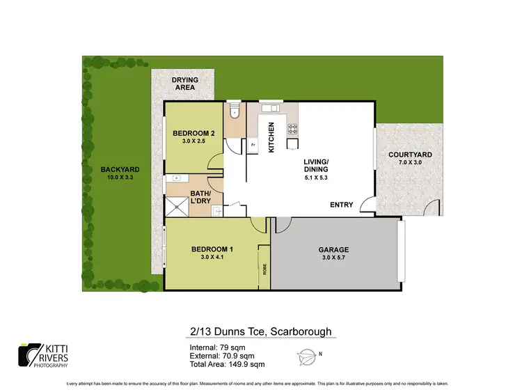 Floorplan of Homely unit listing, 2/13 Dunns Terrace, Scarborough QLD 4020