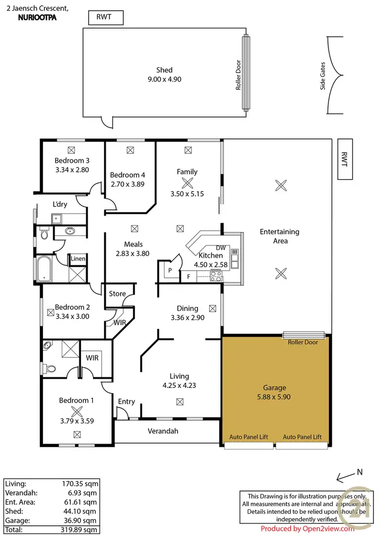 Floorplan of Homely house listing, 2 Jaensch Crs, Nuriootpa SA 5355