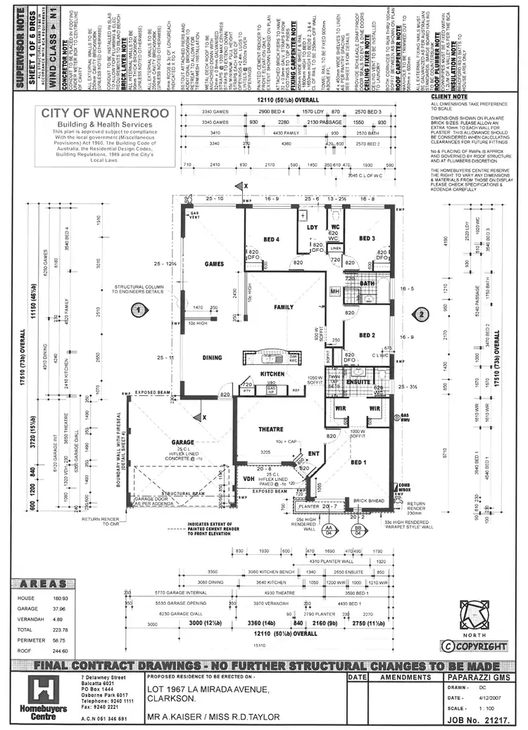 Floorplan of Homely house listing, 5 La Mirada Avenue, Clarkson WA 6030