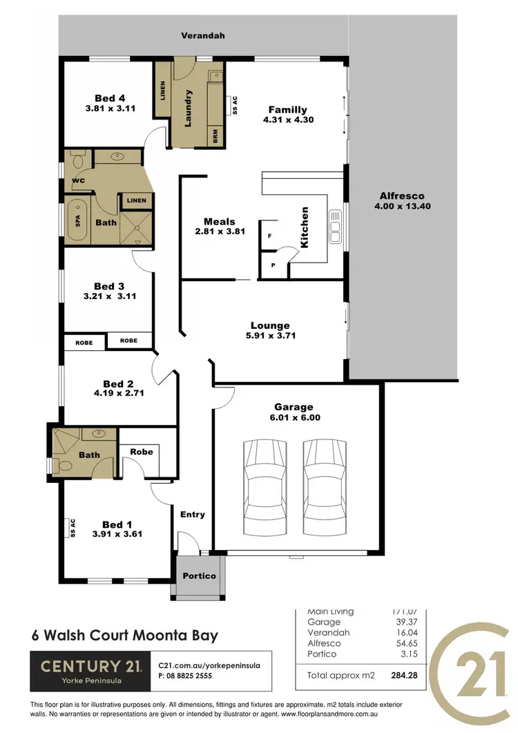 Floorplan of Homely house listing, 6 Walsh Court, Moonta Bay SA 5558