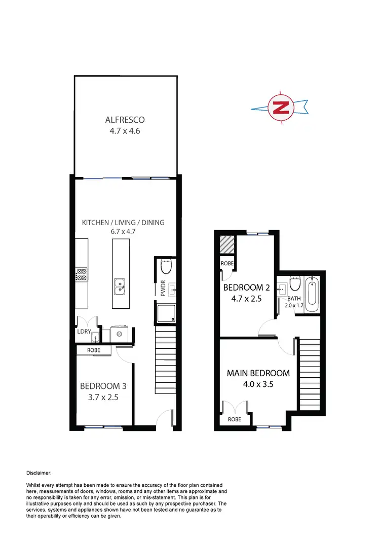 Floorplan of Homely townhouse listing, 7/21 Girraween Rd, Girraween NSW 2145