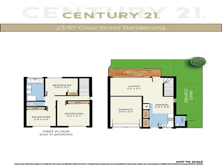 Floorplan of Homely townhouse listing, 23/57 Clow Street, Dandenong VIC 3175