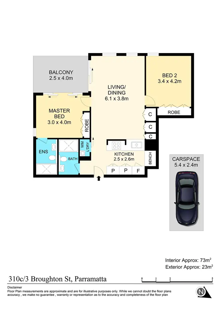 Floorplan of Homely apartment listing, 310C/3 Broughton Street, Parramatta NSW 2150