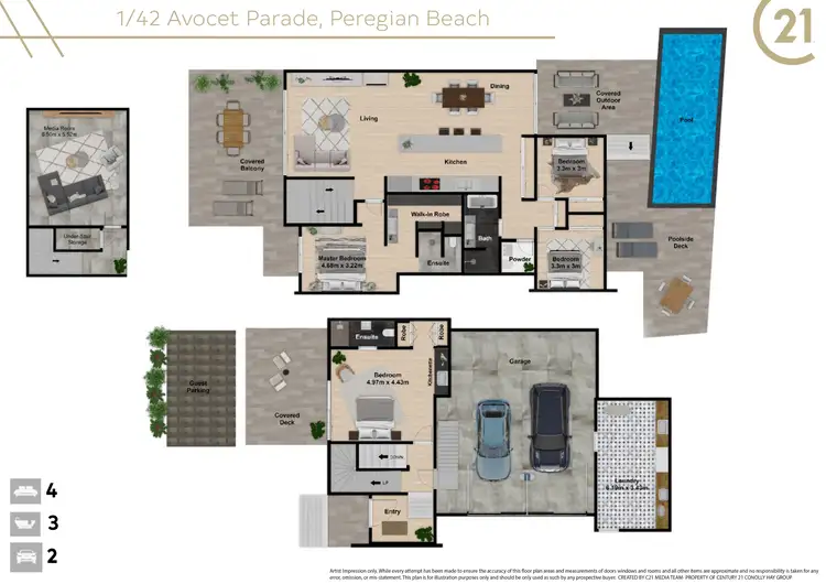 Floorplan of Homely house listing, 1/42 Avocet Parade, Peregian Beach QLD 4573