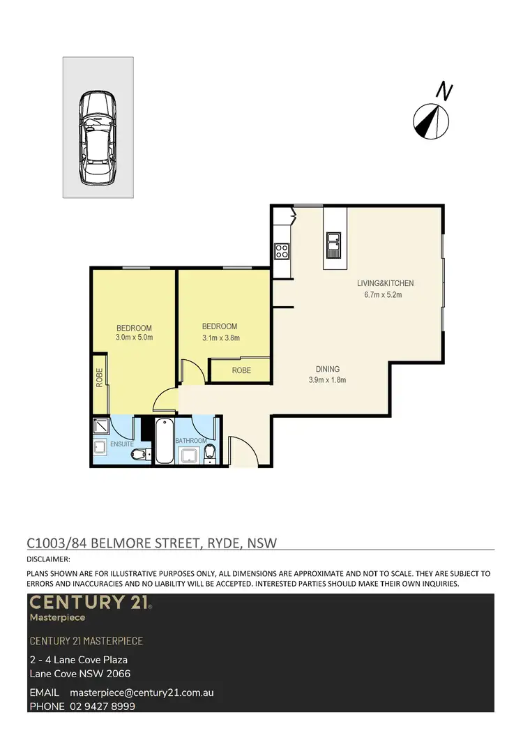 Floorplan of Homely apartment listing, C1003/8C Junction Street, Ryde NSW 2112