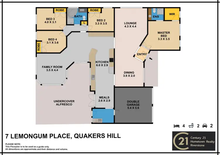 Floorplan of Homely house listing, 7 Lemongum Place, Quakers Hill NSW 2763