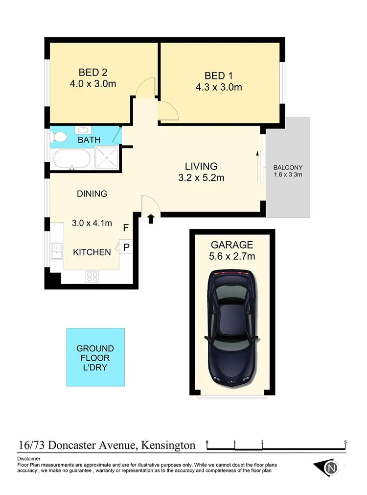 Floorplan of Homely unit listing, 16/73-75 Doncaster Avenue, Kensington NSW 2033