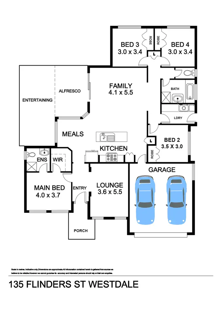 Floorplan of Homely house listing, 135 Flinders Street, Tamworth NSW 2340