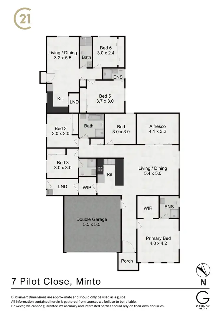 Floorplan of Homely house listing, 7 Pilot Close, Minto NSW 2566
