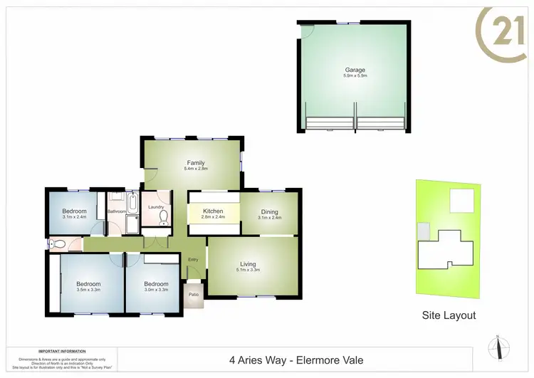 Floorplan of Homely house listing, 4 Aries Way, Elermore Vale NSW 2287