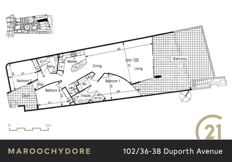 Floorplan of Homely unit listing, 102/36-38 Duporth Avenue, Maroochydore QLD 4558