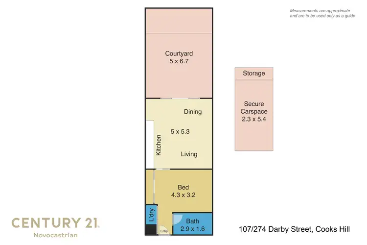 Floorplan of Homely apartment listing, 107/274 Darby Street, Cooks Hill NSW 2300
