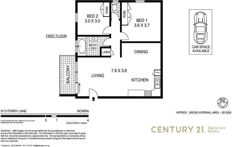 Floorplan of Homely unit listing, 5/13 Ferry Lane, Nowra NSW 2541