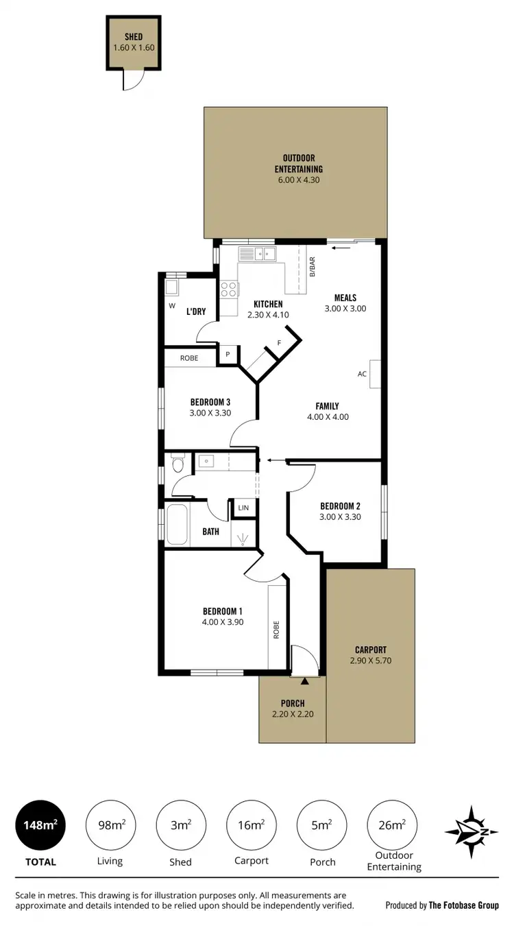 Floorplan of Homely house listing, 6 Baume Circuit, Old Reynella SA 5161
