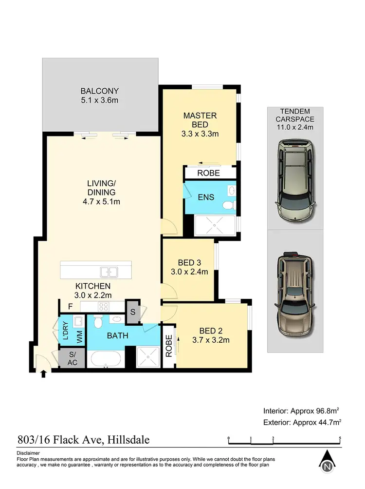 Floorplan of Homely apartment listing, 803C/16 Flack Ave, Hillsdale NSW 2036