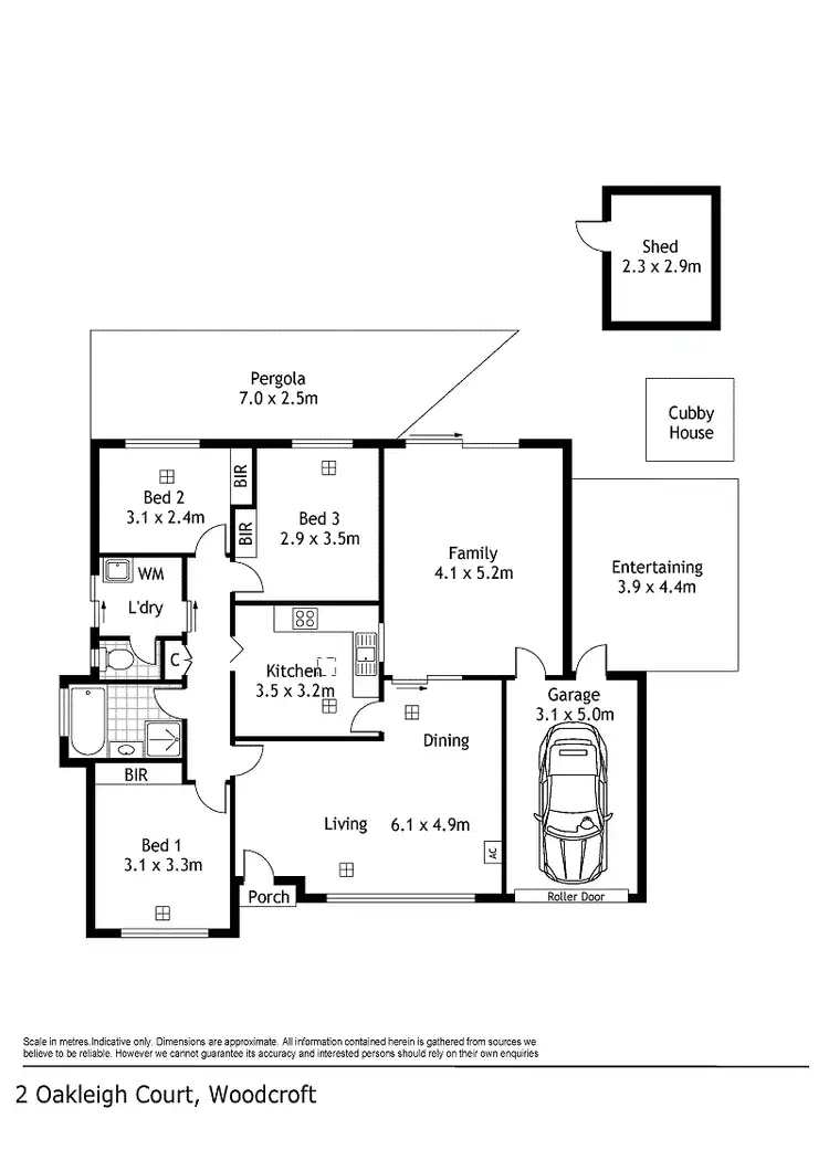 Floorplan of Homely house listing, 2 Oakleigh Court, Woodcroft SA 5162