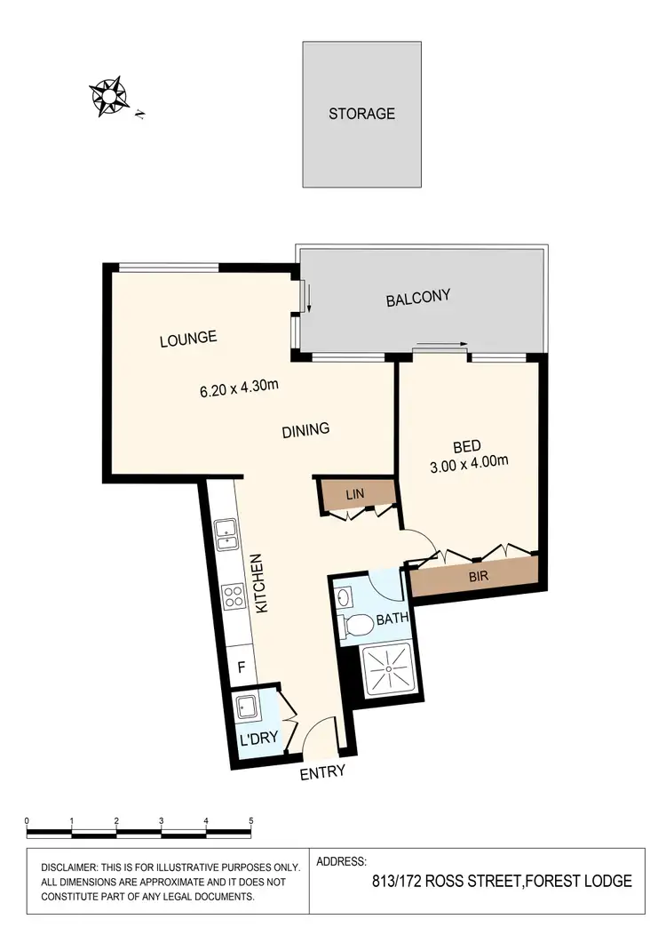 Floorplan of Homely apartment listing, 813/172 Ross Street, Forest Lodge NSW 2037