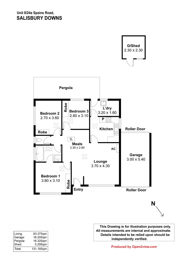 Floorplan of Homely unit listing, 8/24A Spains Road, Salisbury Downs SA 5108