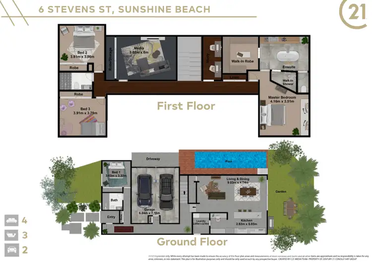 Floorplan of Homely house listing, 6 Stevens Street, Sunshine Beach QLD 4567