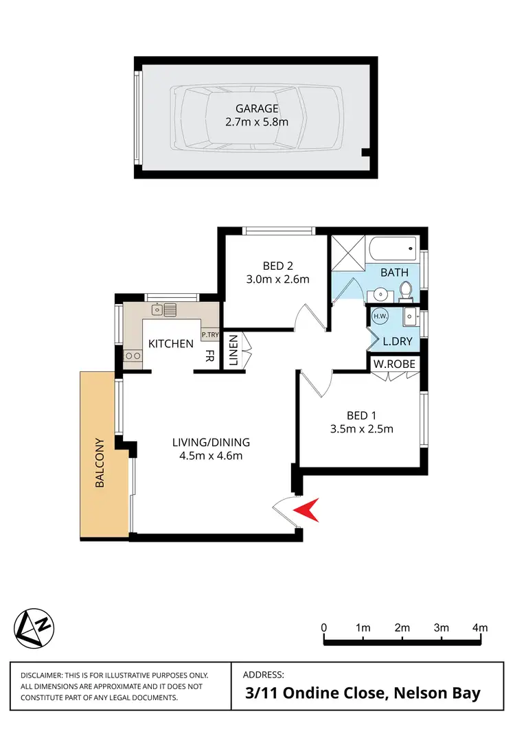 Floorplan of Homely apartment listing, 3/11 Ondine Close, Nelson Bay NSW 2315