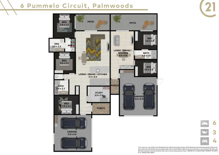 Floorplan of Homely house listing, 6 Pummelo Circuit, Palmwoods QLD 4555