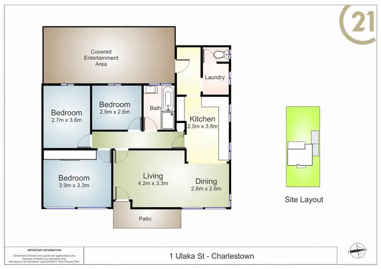 Floorplan of Homely house listing, 1 Ulaka Street, Charlestown NSW 2290