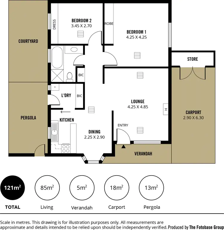 Floorplan of Homely unit listing, 1/4 Tobruk Avenue, Kensington Park SA 5068