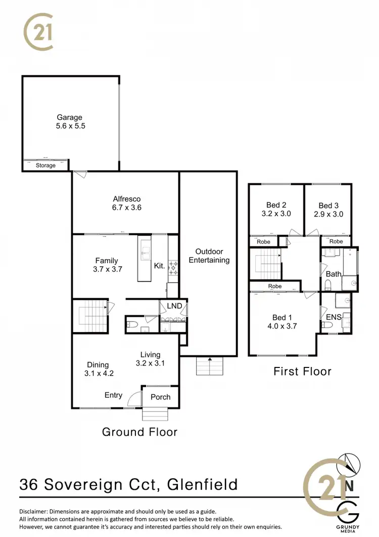 Floorplan of Homely house listing, 36 Sovereign Circuit, Glenfield NSW 2167