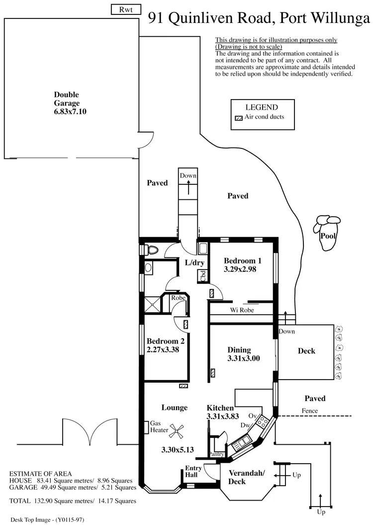 Floorplan of Homely house listing, 91 Quinliven Road, Port Willunga SA 5173