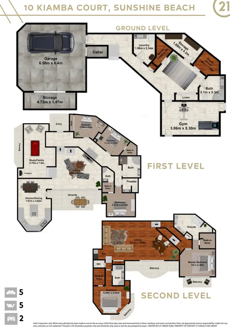 Floorplan of Homely house listing, 10 Kiamba Court, Sunshine Beach QLD 4567