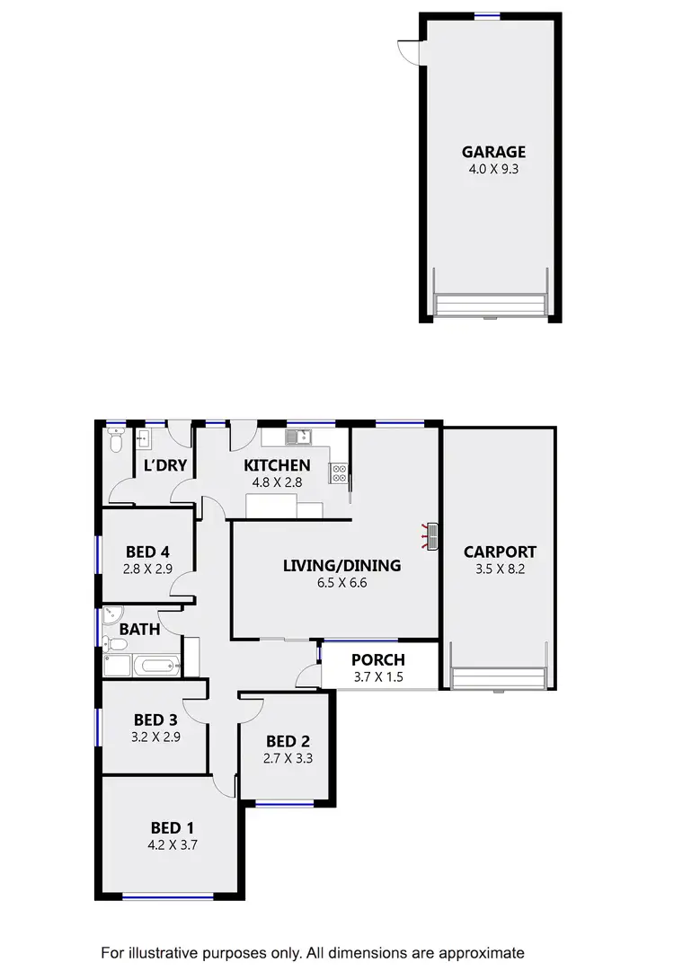 Floorplan of Homely house listing, 9 Gluyas Avenue, Grange SA 5022
