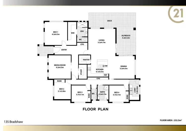 Floorplan of Homely house listing, 135 Bradshaw Street, Latrobe TAS 7307