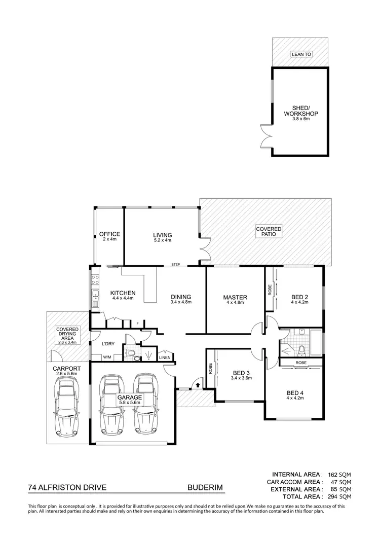 Floorplan of Homely house listing, 74 Alfriston Drive, Buderim QLD 4556
