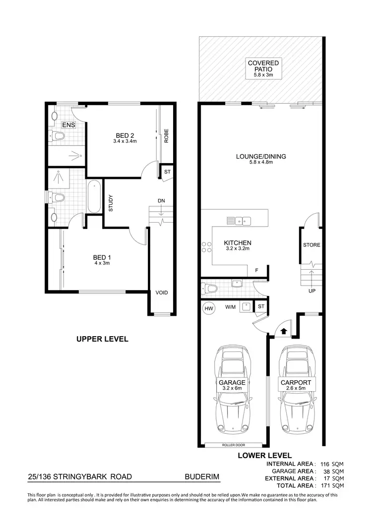 Floorplan of Homely townhouse listing, 25/136 Stringybark Road, Buderim QLD 4556
