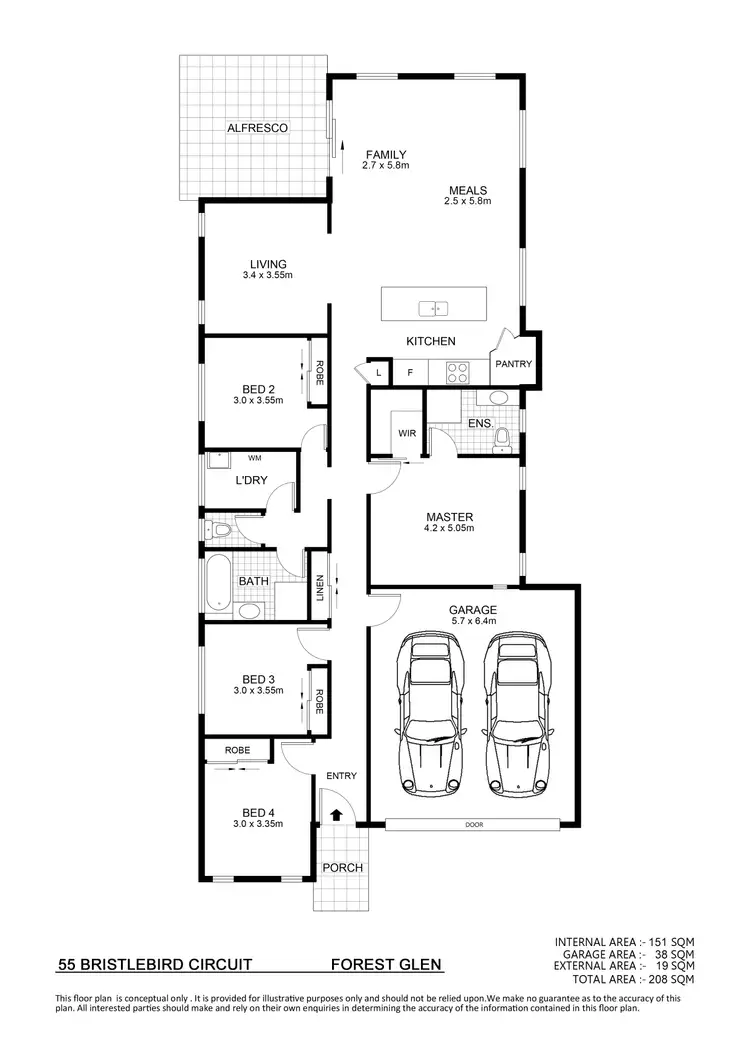 Floorplan of Homely house listing, 55 Bristlebird Circuit, Forest Glen QLD 4556