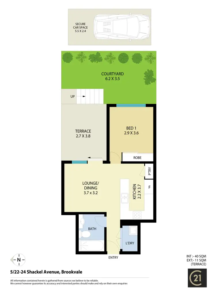 Floorplan of Homely unit listing, 5/22-24 Shackel Avenue, Brookvale NSW 2100