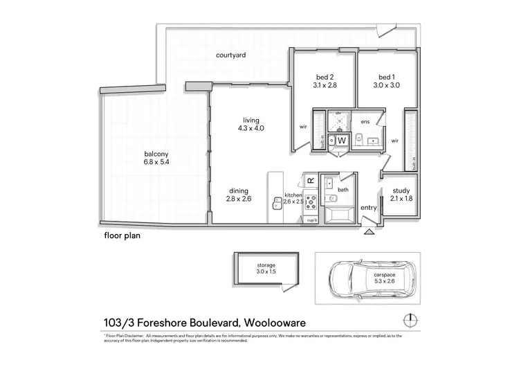 Floorplan of Homely apartment listing, 103/3 Foreshore Boulevard, Woolooware NSW 2230