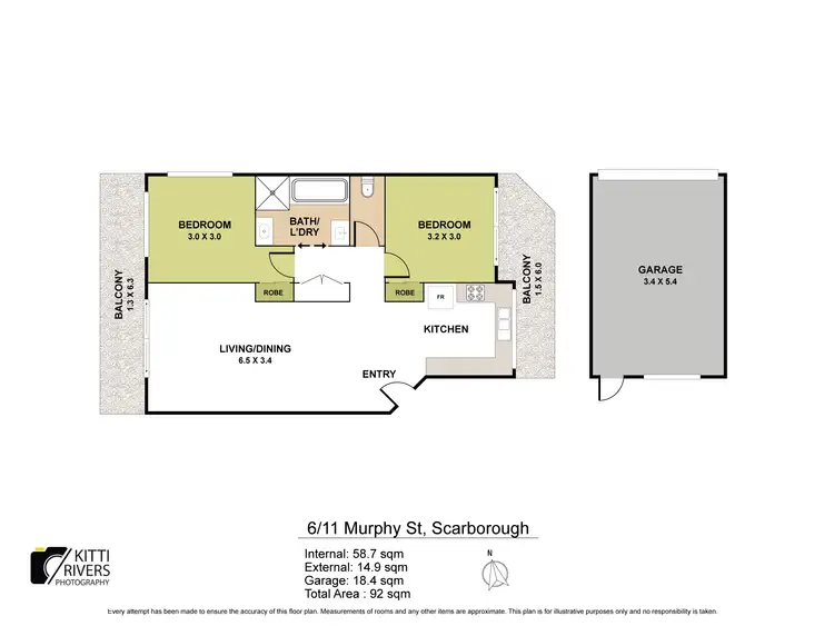 Floorplan of Homely unit listing, 6/11 Murphy Street, Scarborough QLD 4020