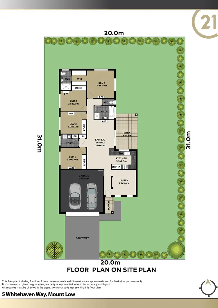 Floorplan of Homely house listing, 5 Whitehaven Way, Mount Low QLD 4818