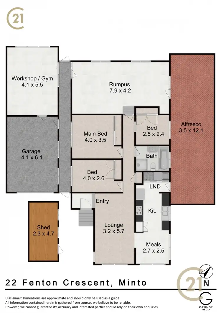 Floorplan of Homely house listing, 22 Fenton Cres, Minto NSW 2566