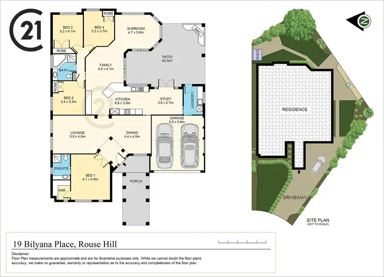 Floorplan of Homely house listing, 19 Bilyana Place, Rouse Hill NSW 2155