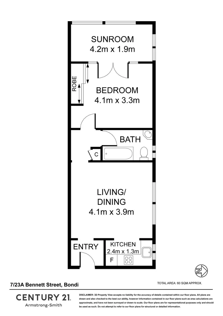 Floorplan of Homely apartment listing, 7/23A Bennett Street, Bondi NSW 2026