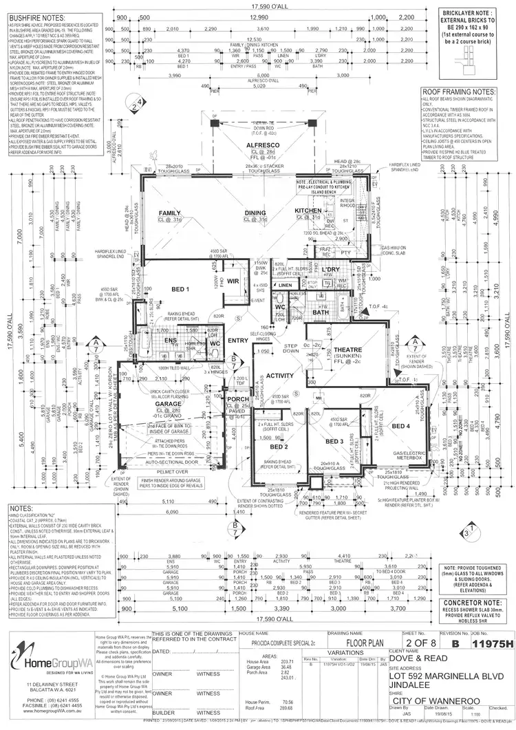 Floorplan of Homely house listing, 43 Marginella Boulevard, Jindalee WA 6036