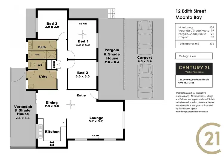 Floorplan of Homely house listing, 12 Edith Street, Moonta Bay SA 5558