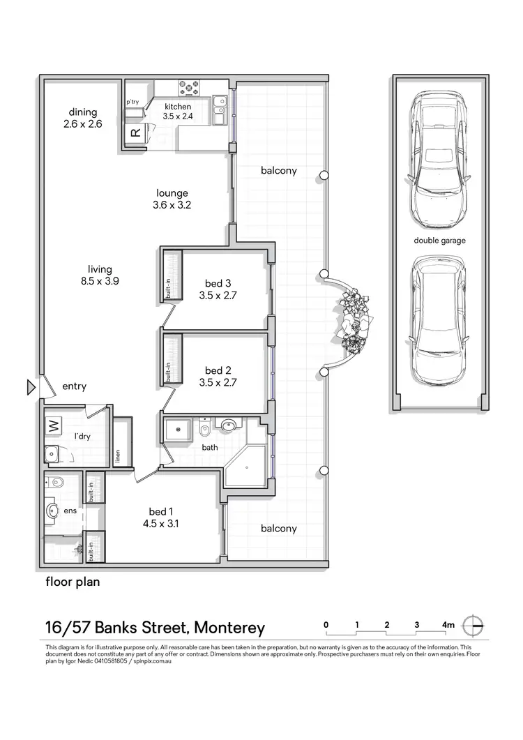 Floorplan of Homely apartment listing, 16/57 Banks Street, Monterey NSW 2217