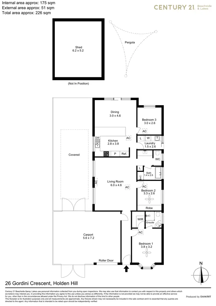 Floorplan of Homely house listing, 26 Gordini Crescent, Holden Hill SA 5088