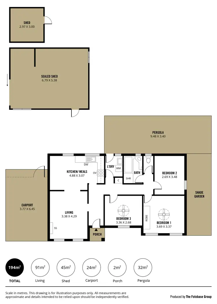Floorplan of Homely house listing, 32 Allan Place, Reynella SA 5161