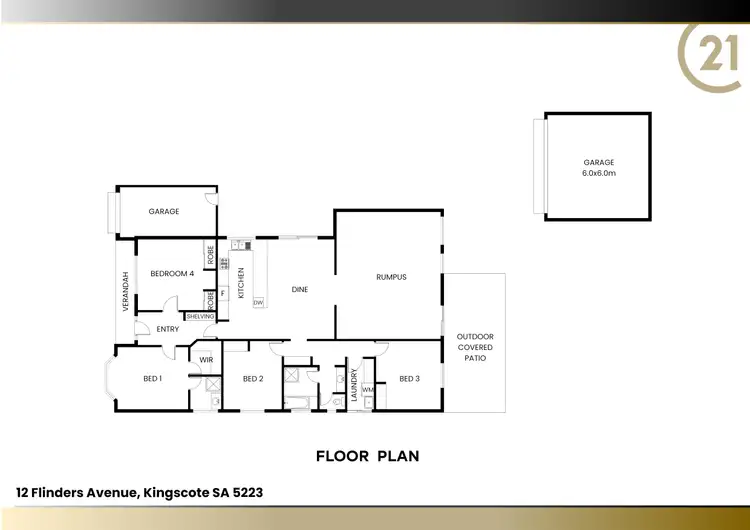 Floorplan of Homely house listing, 12 Flinders Avenue, Kingscote SA 5223
