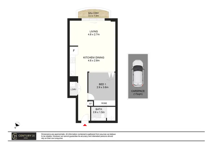 Floorplan of Homely apartment listing, 508/26 Napier Street, North Sydney NSW 2060