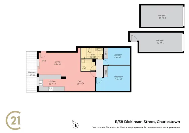 Floorplan of Homely unit listing, 11/38 Dickinson Street, Charlestown NSW 2290